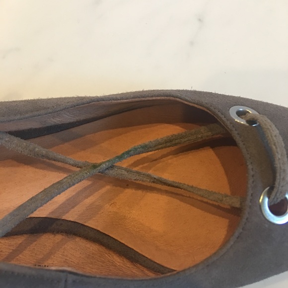 Halogen NELLA Lace-Up Ghillie Flats w/ silver heel - Picture 7 of 8